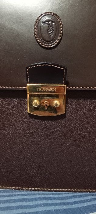 Mala executiva em pele Trussardi