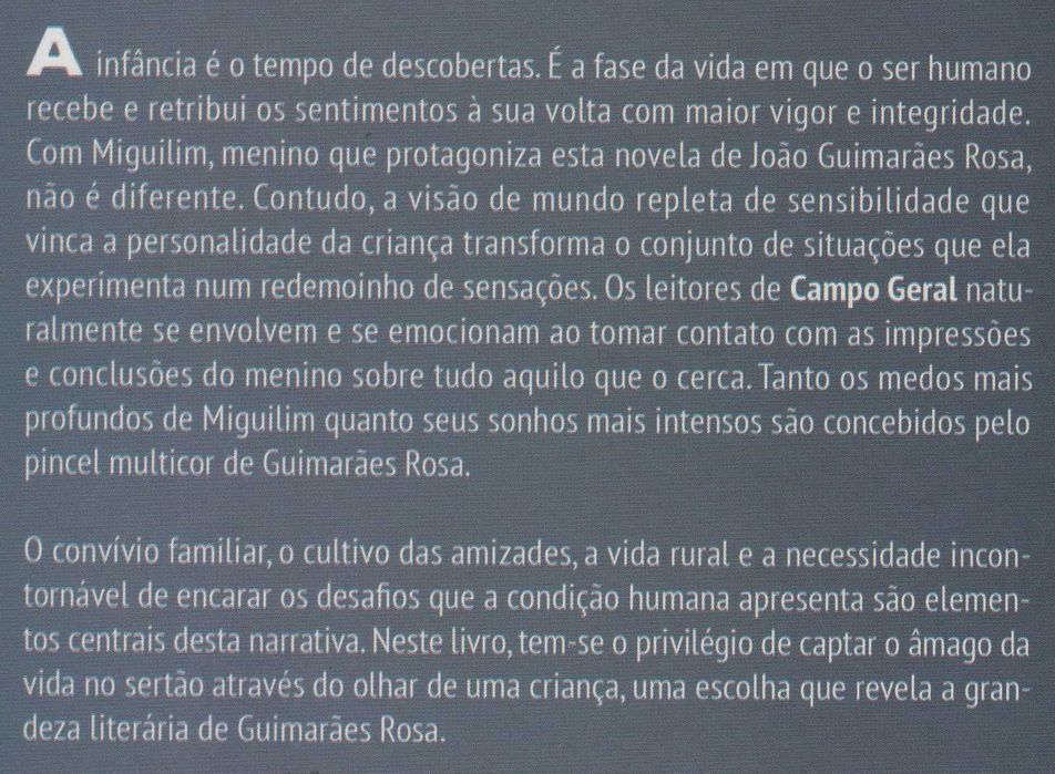 Livro Campo Geral de João Guimarães Rosa [Portes Grátis]