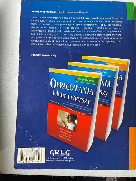 Wzory wypracowań Szkoła Podstawowa Język polski
