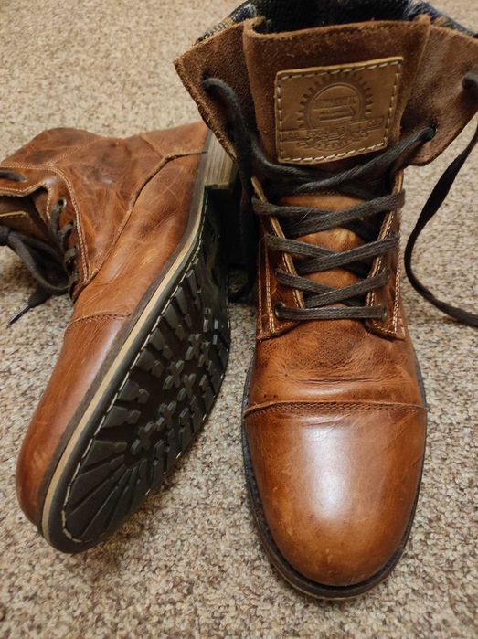 Винтажные ботинки на шнуровке из натуральной кожи обувь кожаные боты