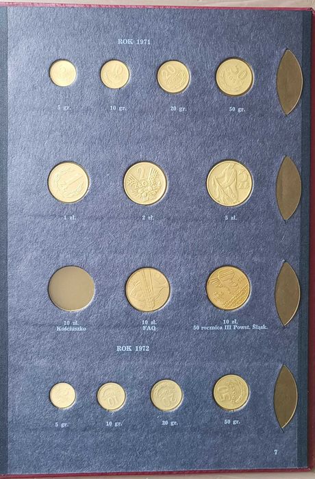 Monety od 1949 do 1972 Klaser
