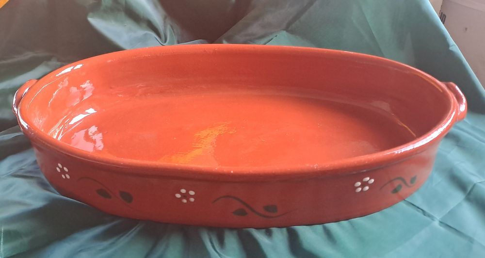 Assadeira oval de barro nova grande