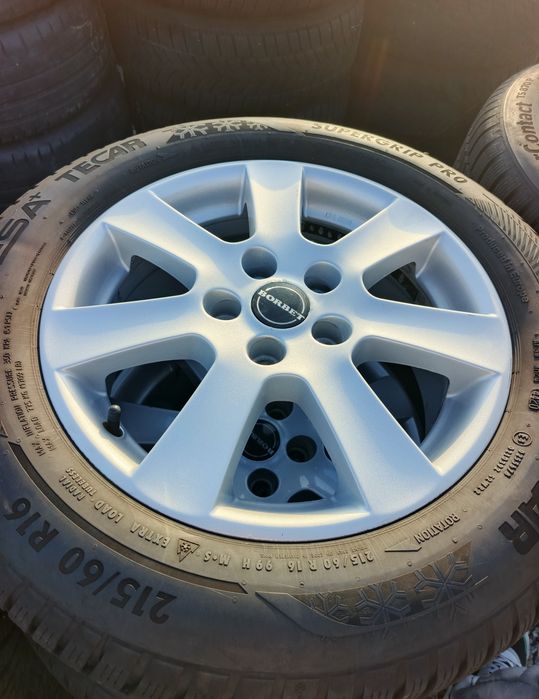 Felgi Borbet + opony 215/60 R16 ,5x108 Ford
