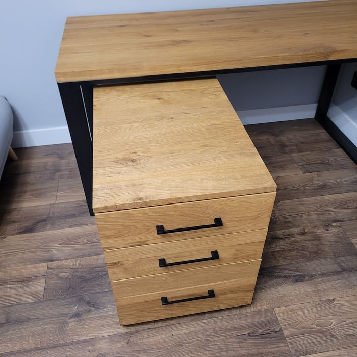 Loft biurko industrialne, kontenerek