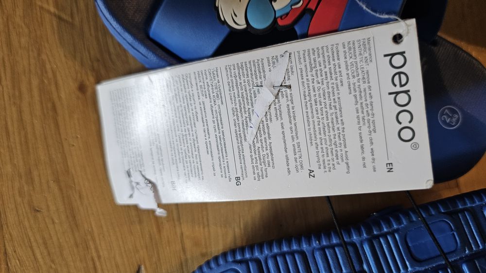 Nowe klapki basen Smerfy 27 dzieciece