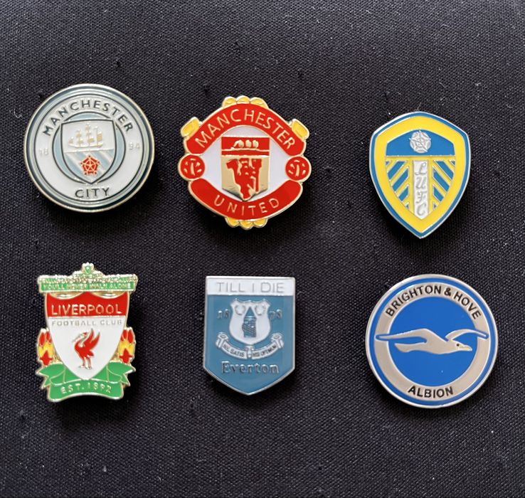 Odznaki klubów piłkarskich - kolekcja 46 sztuk