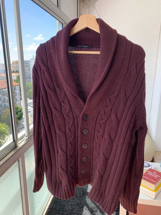 Casaco de Malha / Cardigan Borgonha Cedar Wood State – Tamanho M