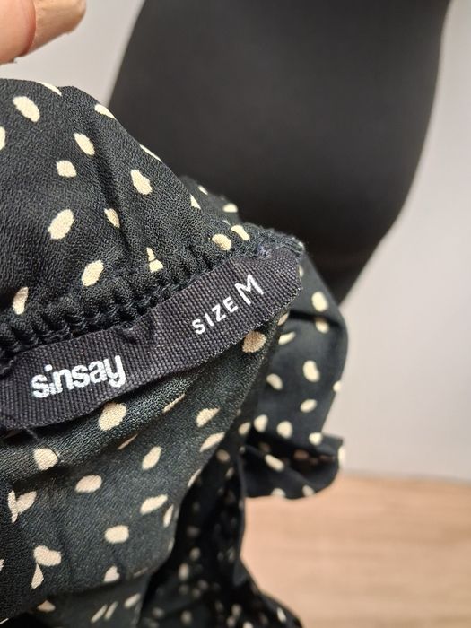 Sinsay bluzka koszula damska elegancka w groszki M