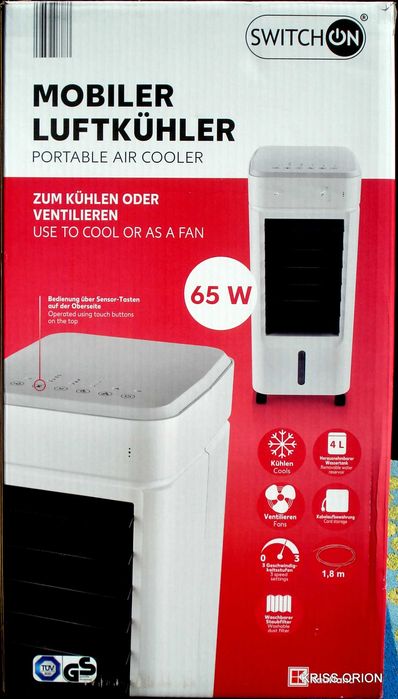 Klimatyzer - SWITCH ON - Przenośny Klimatyzer - Pilot - 65W - NOWY