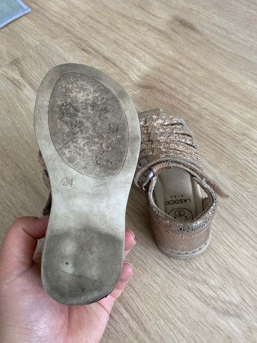Sandały skórzane na rzepy Lasocki kids rozmiar 24