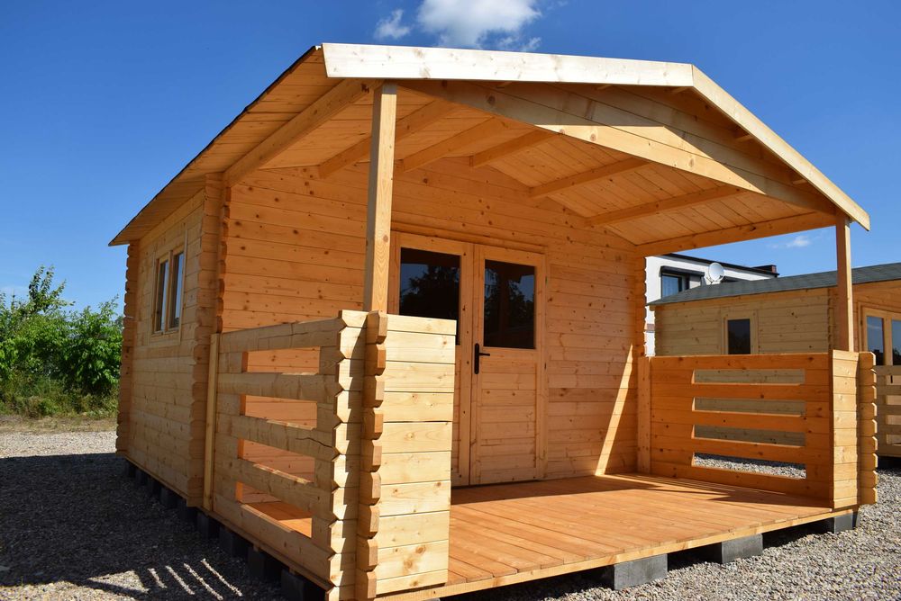 dostępny od ręki*DOMEK letniskowy drewniany z BALIKA aż 34 mm*5mx4m*20 m2