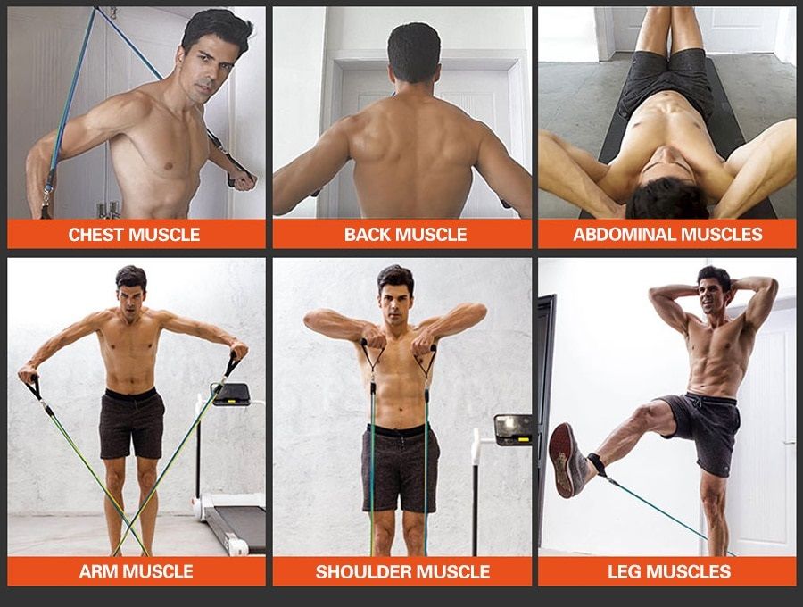 Kit Treino Elásticos Bandas de Resistência Treino Fitness Desporto NOV