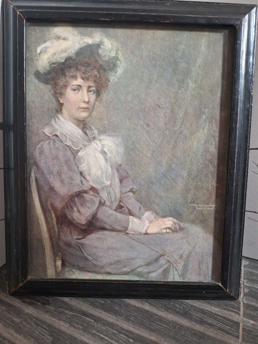 Reprodukcja obrazu z 1901  roku w ramce