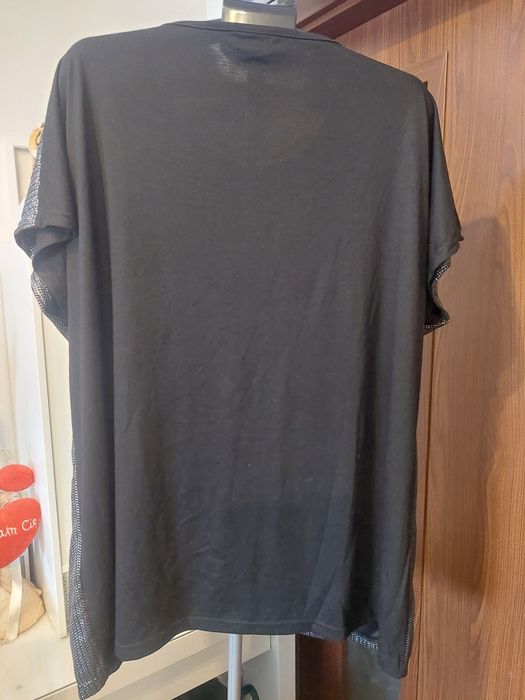 Śliczna bluzka tunika błyszcząca  Janina  50/52