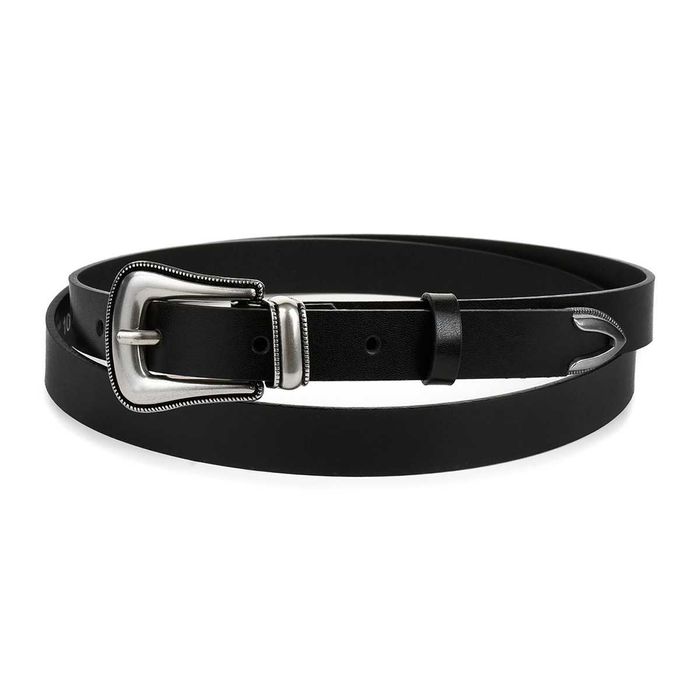 Beltimore skórzany pasek damski klamra podkowa D58