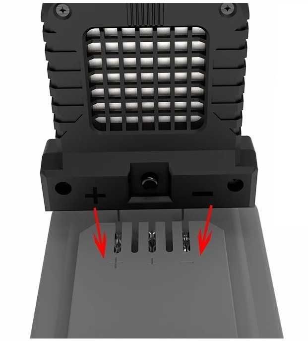 Ліхтарик на акумулятори 20-21В, розсувні контакти, COB матриця