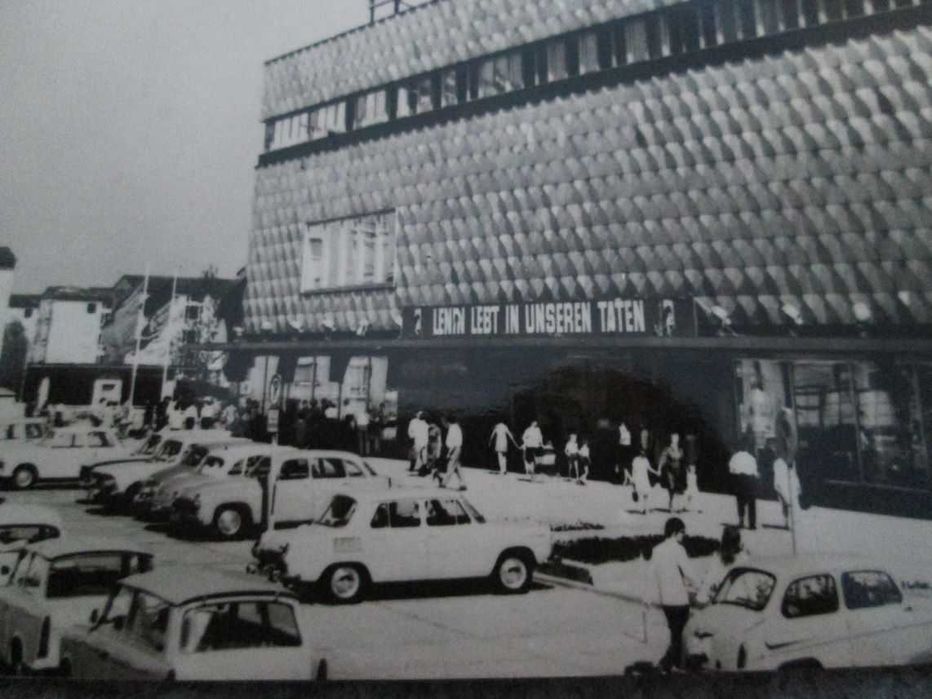 Pocztówka NRD DDR 1970 Hoyerswerda Lenin Propaganda Echt Foto Centrum