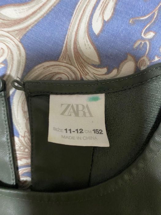 Платье Zara кожанное на девочку 11/12лет,рост 152 новое