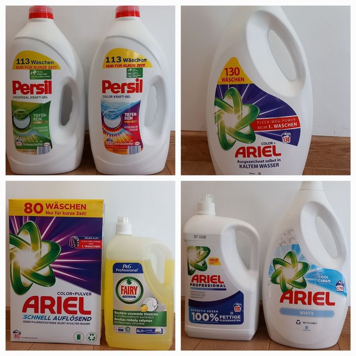 Żele Persil, Ariel, Płyny Lenor (Strzegowo)