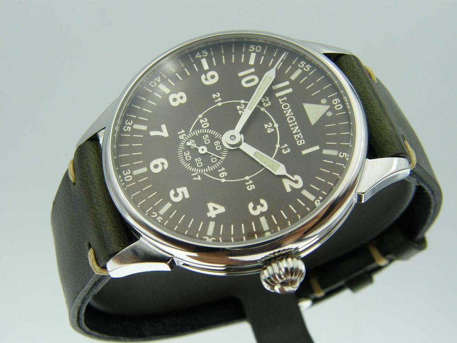 Longines Pilot Militarna Pasówka w Stali