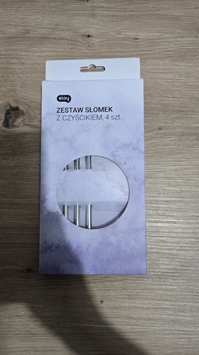 Nowy Zestaw słomek metalowych