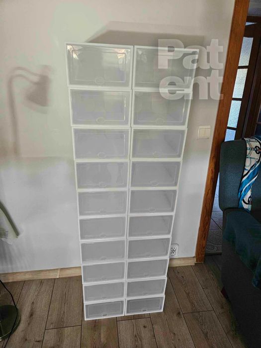 Pudełka 20 sztuk modułowe organizery białe do przechowywania zestaw