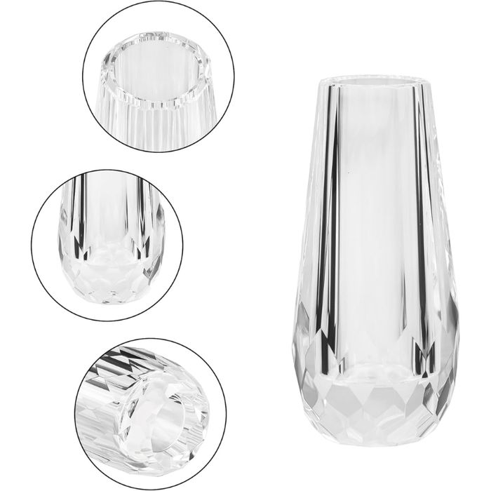 Wazon glamour kryształowy 18 cm dekoracyjny luksusowy efektowne szlify