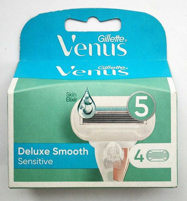 Gillette Venus Deluxe Smooth Sensitive. Оригінал. Упаковка 4 штуки