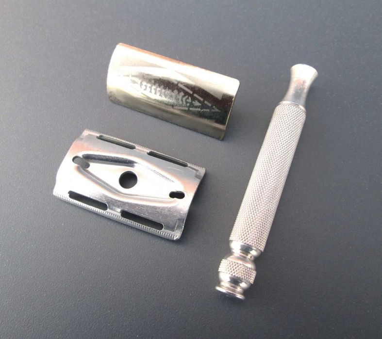 1960's GILLETTE End Ball Handle TECH Máquina de Barbear - Made in England