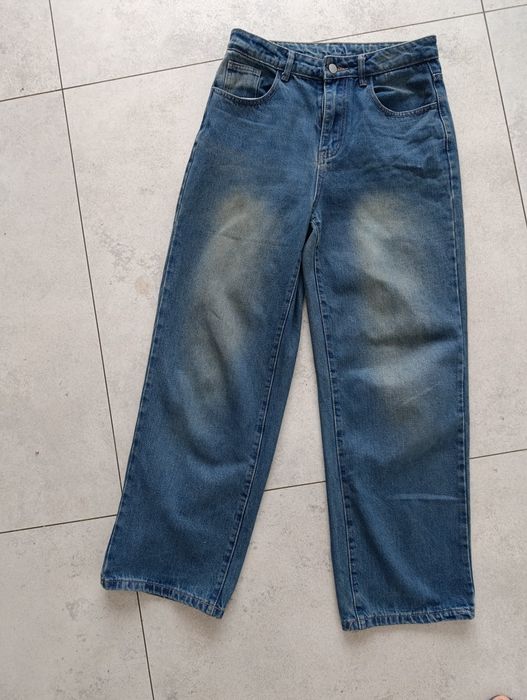 Spodnie jeansowe z szerokimi nogawkami rozm M
