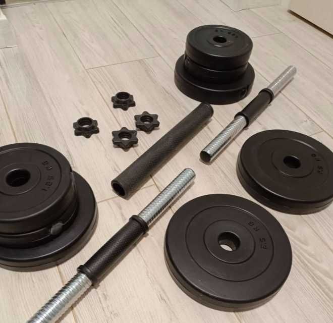 Гантели комплект 2 шт по 26 кг штанга разборные + з'єднувач переходник