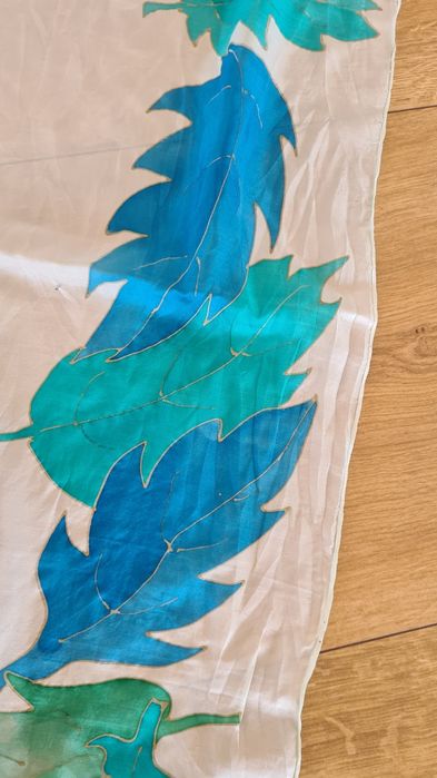 Chusta Apaszka Gawroszka Szal Poszetka. 100% Jedwab Silk. Kwadratowa.