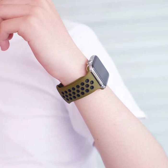 Ремінець силіконовий Sport Band Apple Watch на всі серії ремешок Nike