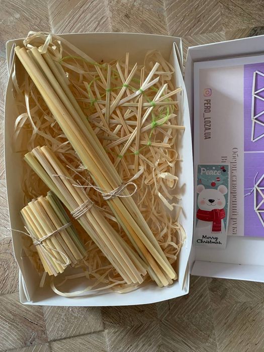 Солом'яний різдвяний павук набір соломки зроби сам