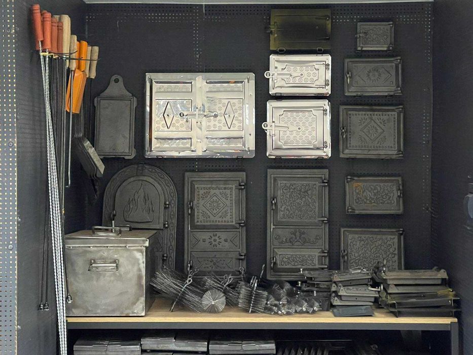 Колосник, шибер, чавунна плита, кутники, кочерга — деталі для печі