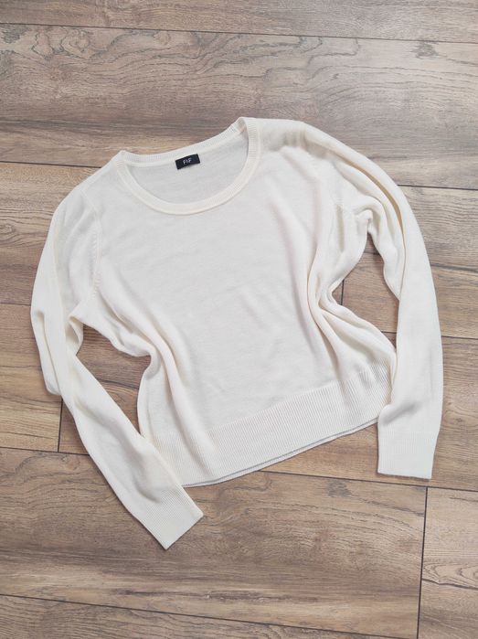 Biały sweter Ecru 46 Vintage y2k