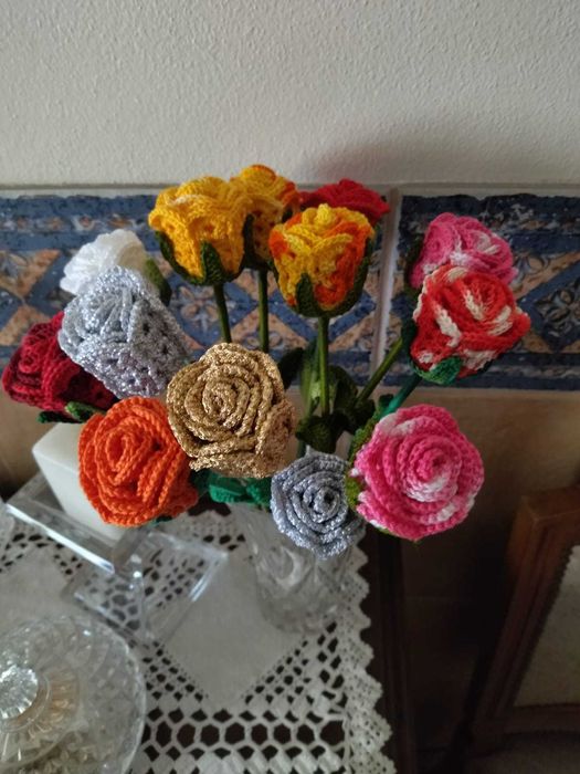 Flores em Crochet