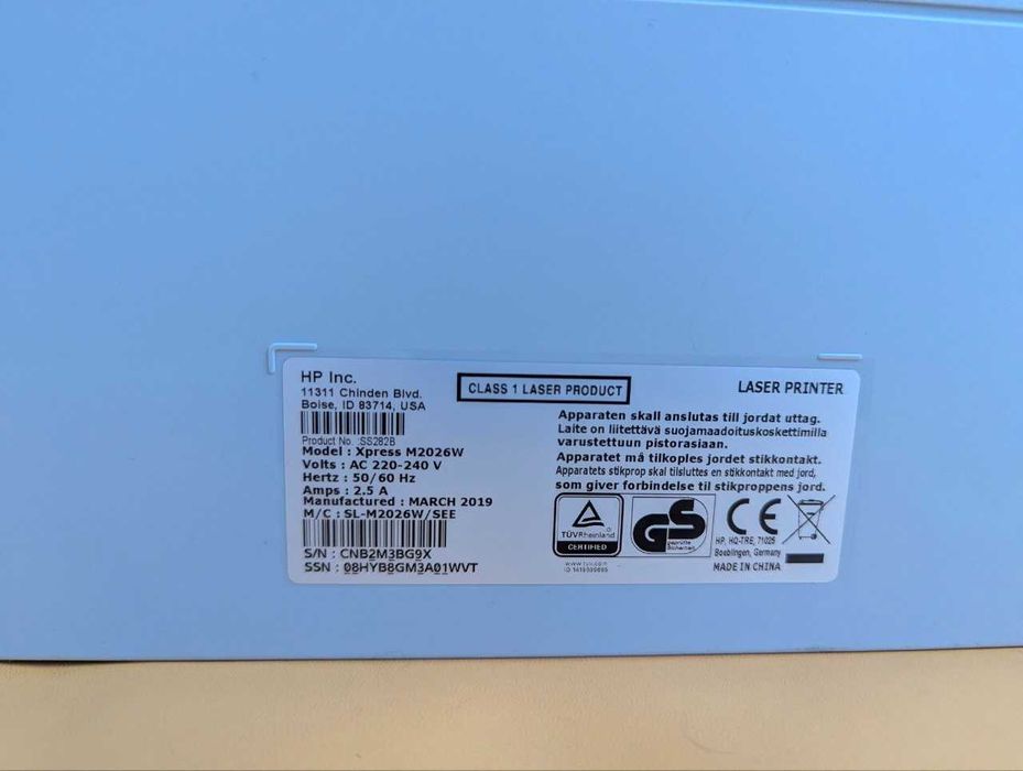 Лазерний монохромний принтер Samsung M2026W Wi-Fi + NFC для дому