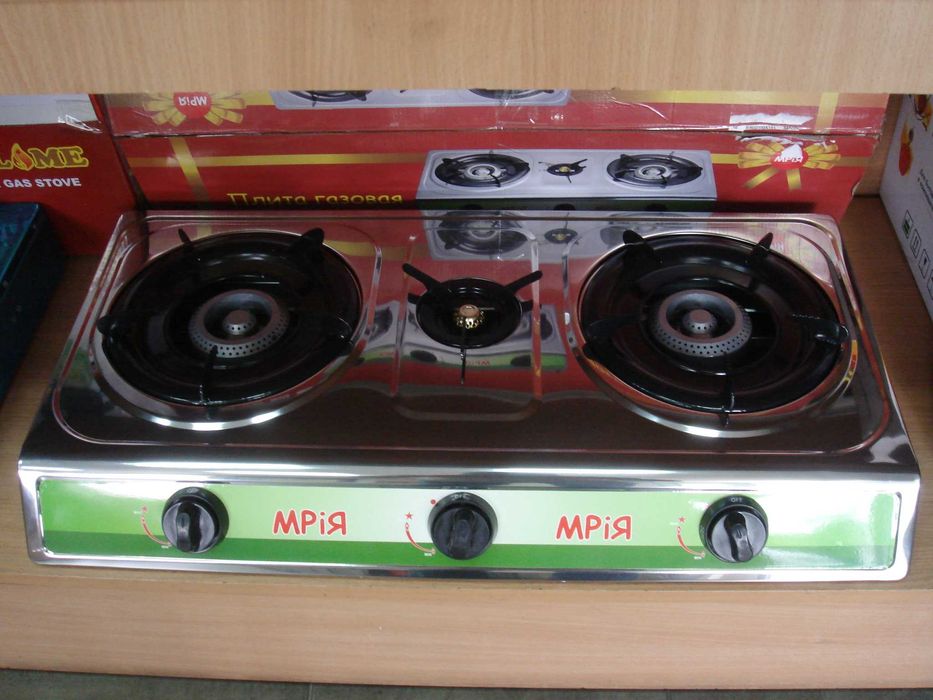 Газовая плита 1- 2- 3-х камфорная,  пьезоподжиг