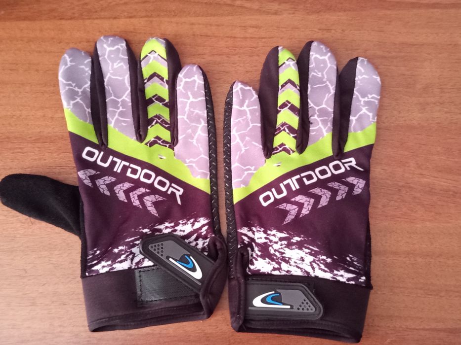 Чоловічі рукавички для велосипеду з повним пальцем сенсорного екрану -