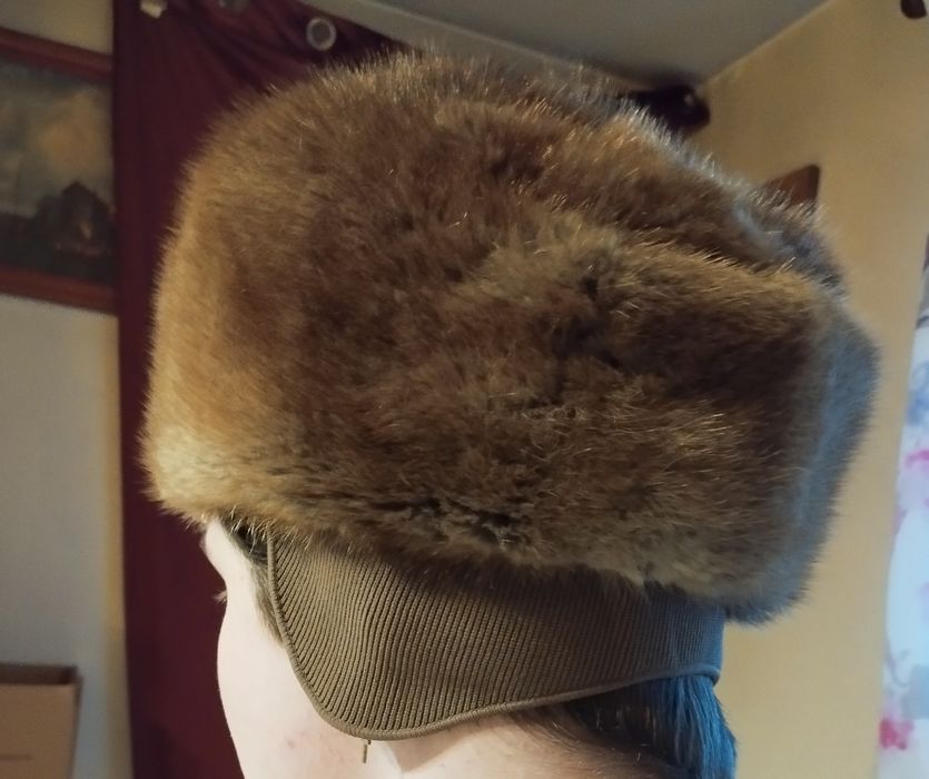 Czapka z naturalnego futra piżmaka