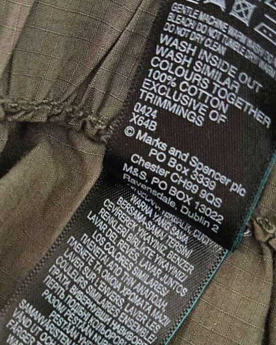 Длинная юбка карго из хлопка marks&spencer большой размер