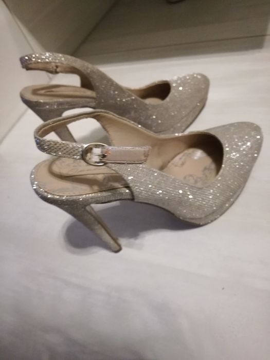 Buty diamenciki szpilki koturny obcas 40