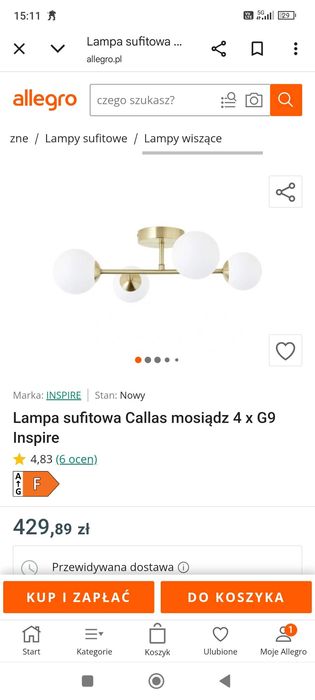 Lampa sufitowa Inspire