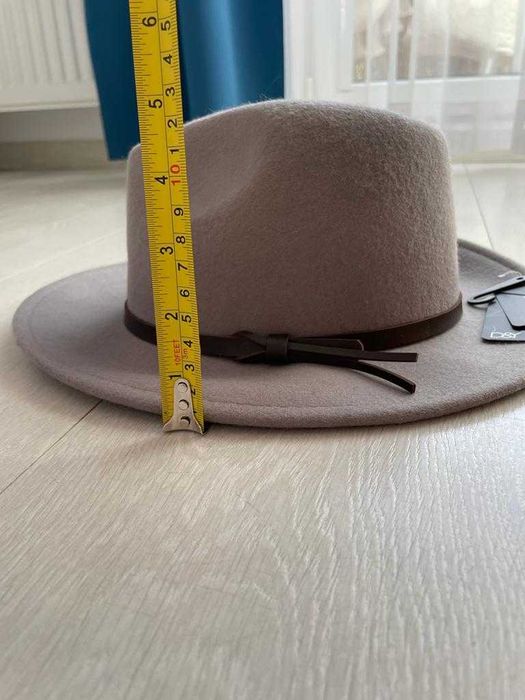 Kapelusz 100% wełna szary NOWY