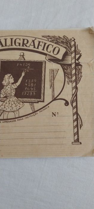 Caderno de Linhas Antigo – Caderno Caligráfico, 100 anos