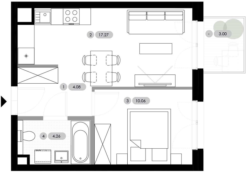Piękne 2 pokojowe mieszkanie