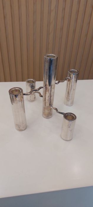 Candelabros e fruteira ( Modernistas ) em prata 925 - Isabel Dores