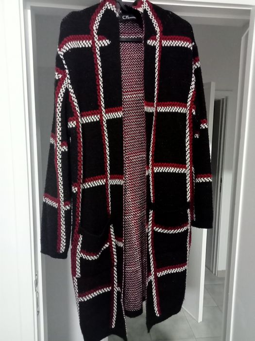 Casaco comprido de malha CH Fashion