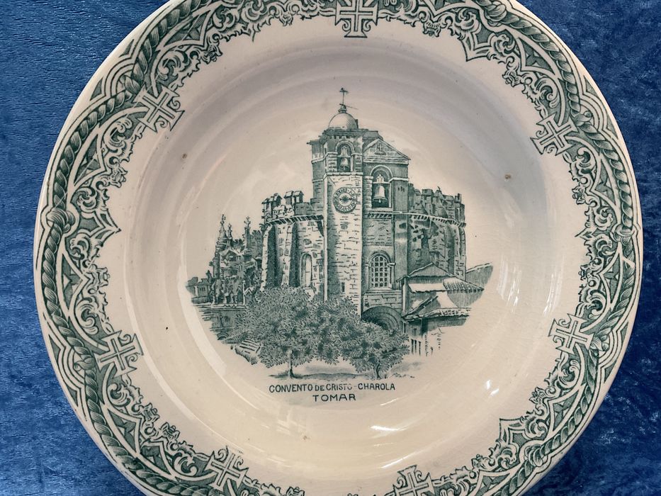 Grande prato fundo faianças sacavem 29 cm 1962